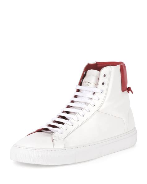 givenchy urban street sneakers white red|givenchy jaw high white sneakers.